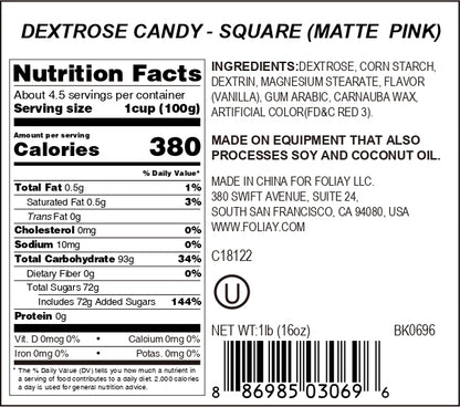 Pink Square Candy Sprinkles