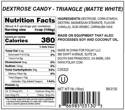 White Triangle Candy Sprinkles