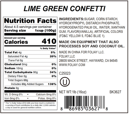 Lime Green Quin Sprinkles