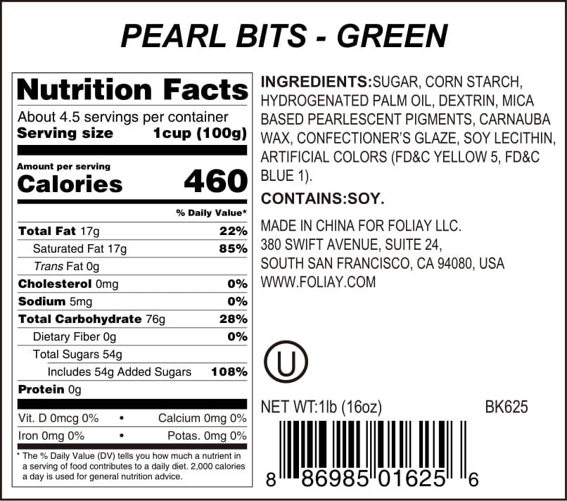Green Pearlized Jimmies Sprinkles