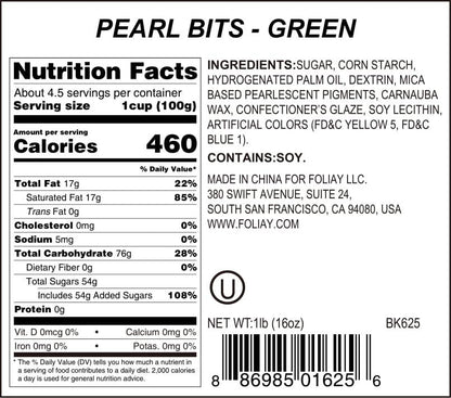 Green Pearlized Jimmies Sprinkles