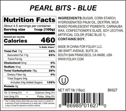 Blue Pearlized Jimmies Sprinkles