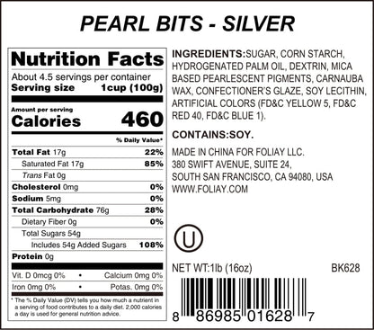 Silver Pearlized Jimmies Sprinkles