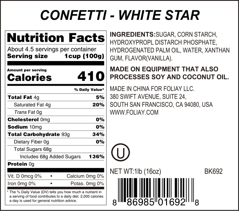 White Stars Quin Sprinkles