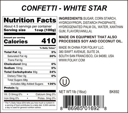 White Stars Quin Sprinkles