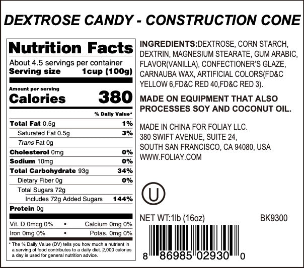 Construction Cone Candy Sprinkles