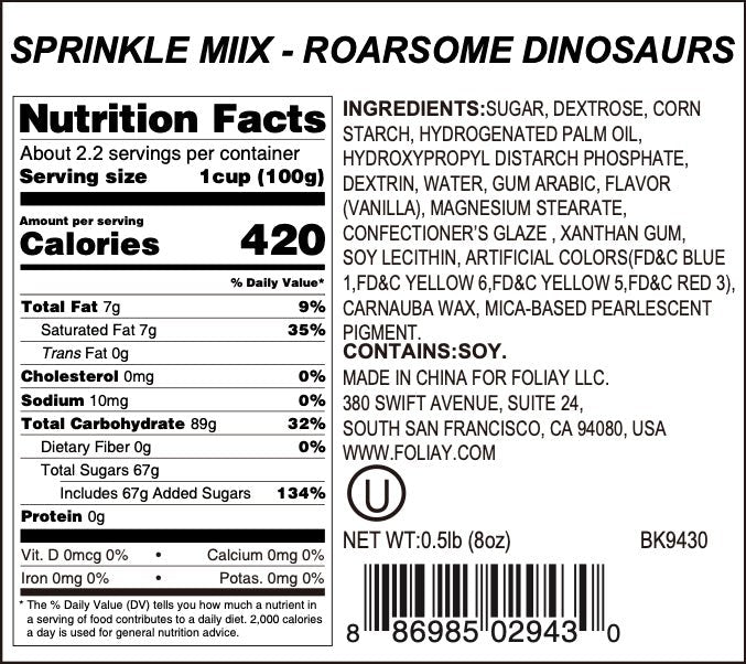 Roarsome Dinosaurs Sprinkle Mix