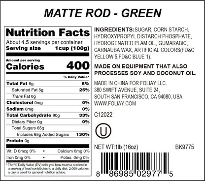 Green Matte Rod