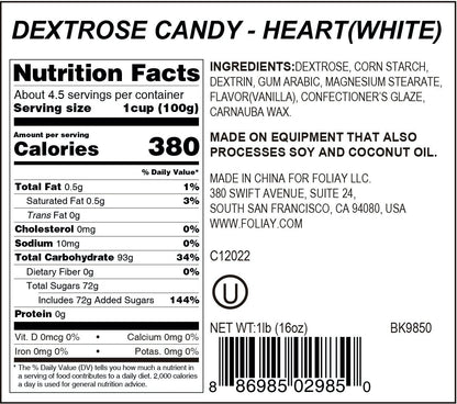 White Heart Candy Sprinkles