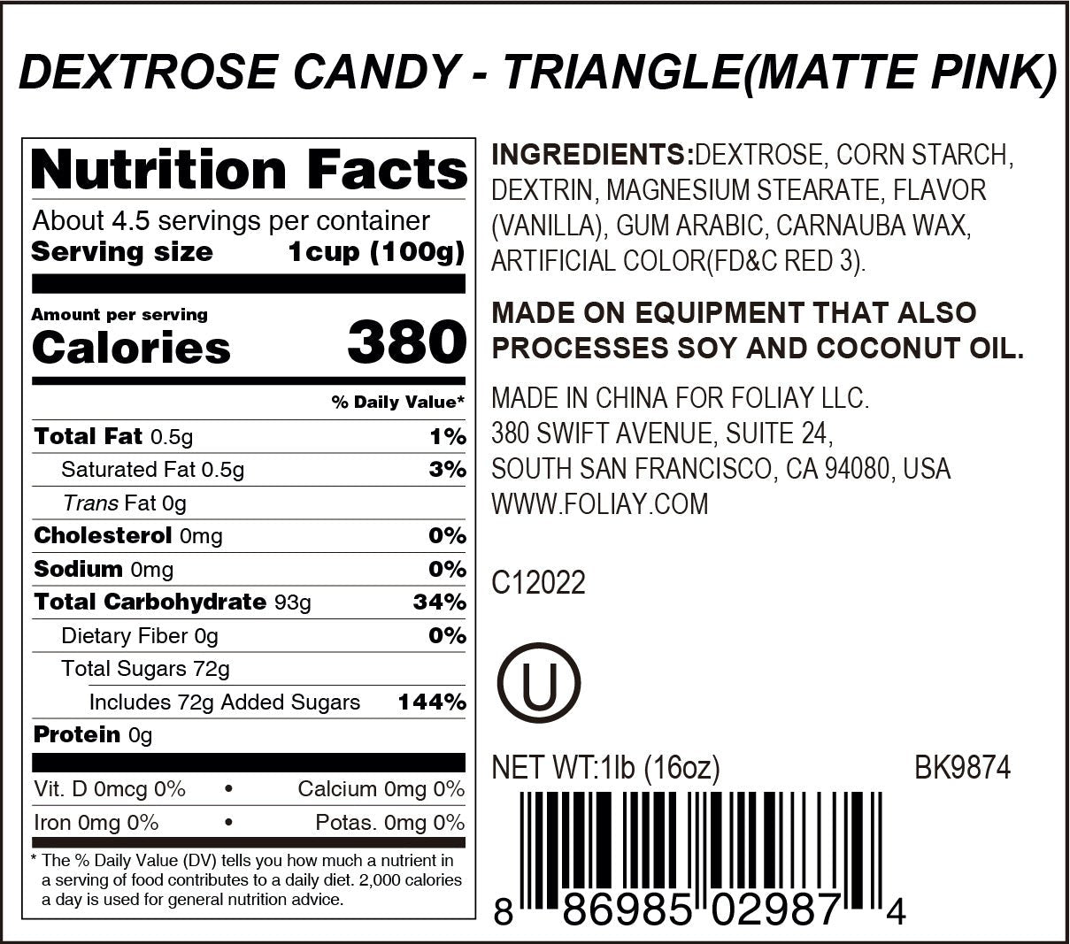Pink Triangle Candy Sprinkles