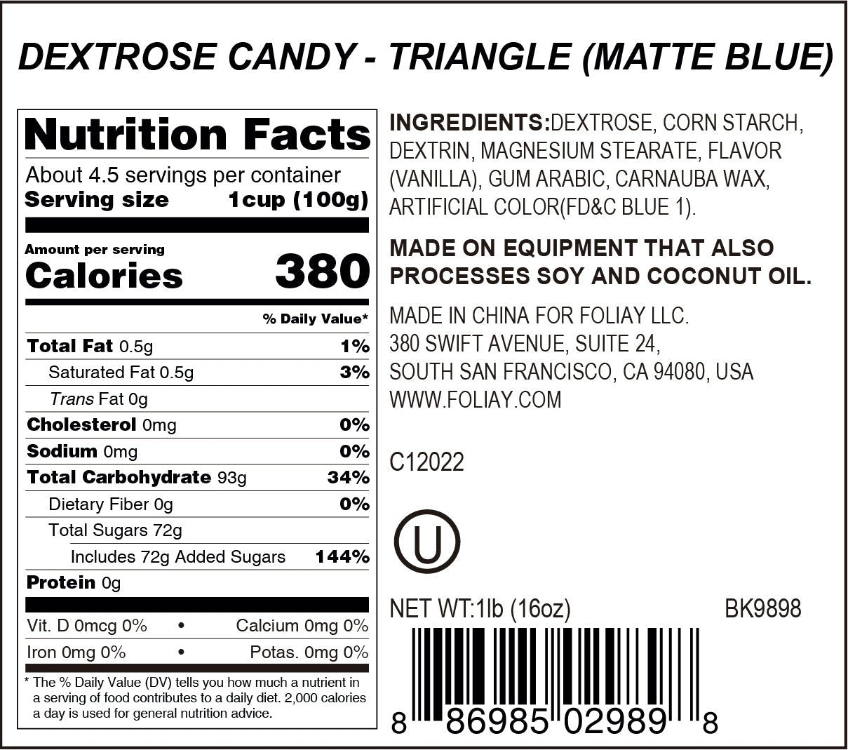 Blue Triangle Candy Sprinkles