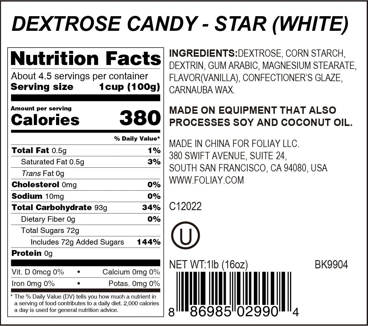 White Star Candy Sprinkles
