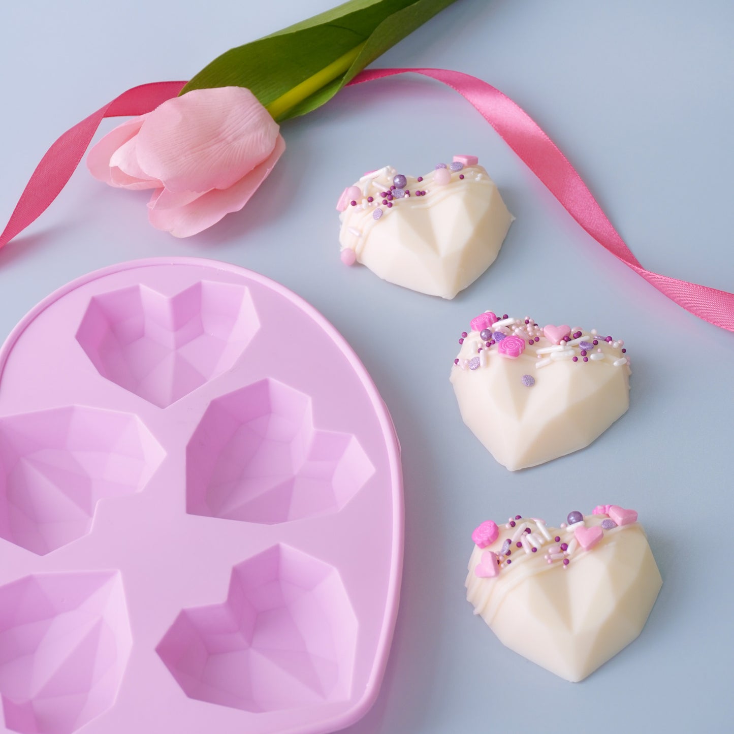 Geo Heart Silicone Mold