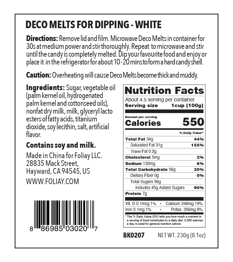 Deco Melts White (Dipping)