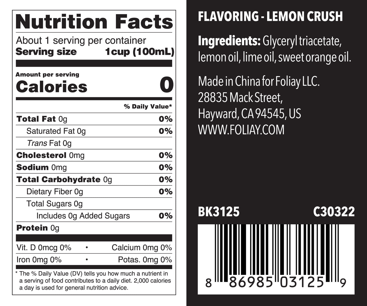 Lemon Flavoring Extract 1.22oz
