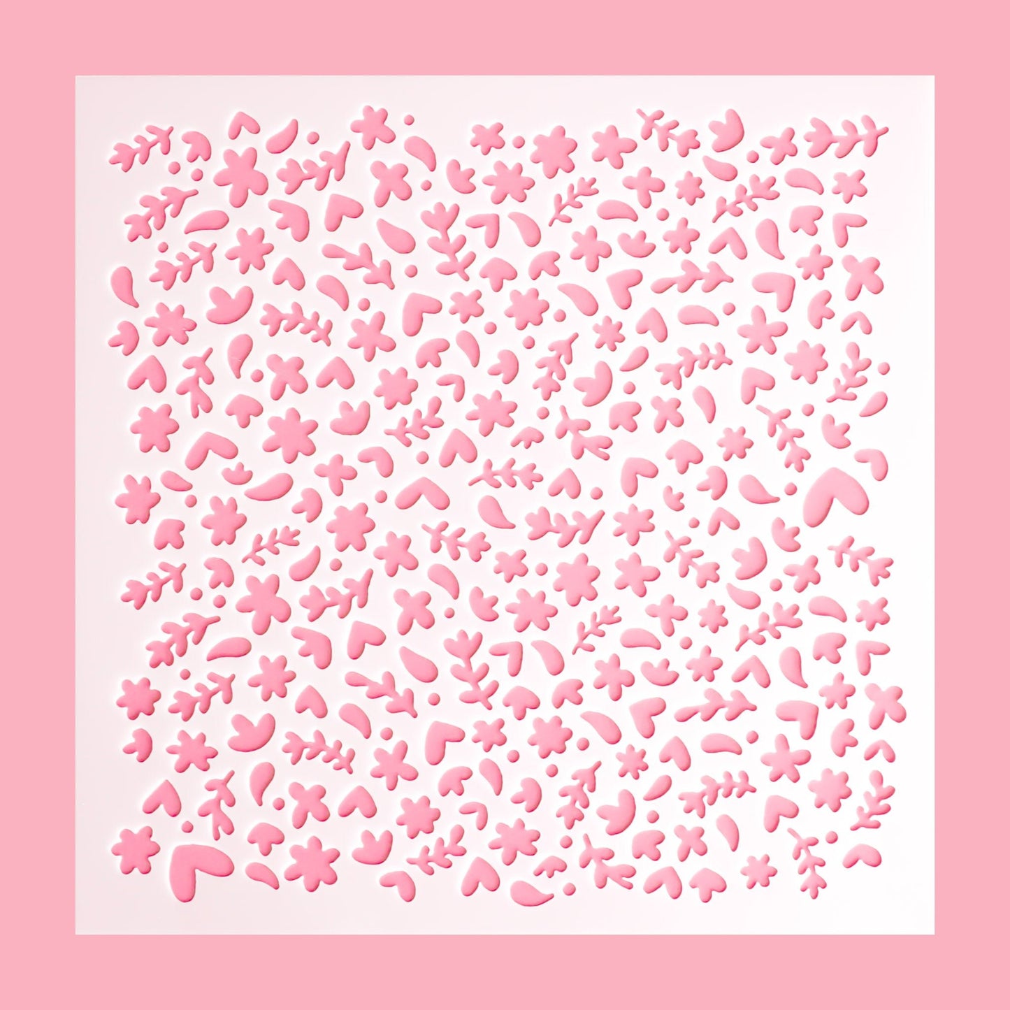 5.9" x 5.9" Garden Pattern Cookie Stencil