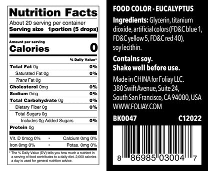Oil Based Food Color Eucalyptus 1.22oz
