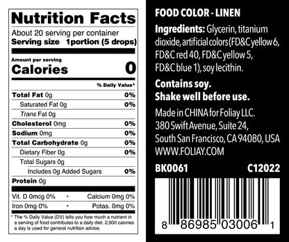 Oil Based Food Color Linen 1.22oz
