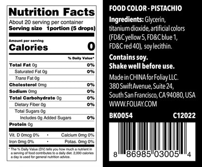 Oil Based Food Color Pistachio 1.22oz