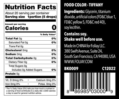 Oil Based Food Color Tiffany 1.22oz
