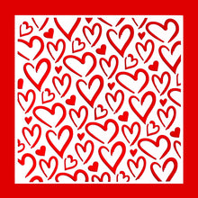 Load image into Gallery viewer, 5.9&quot; x 5.9&quot; Hearts Cookie Stencil
