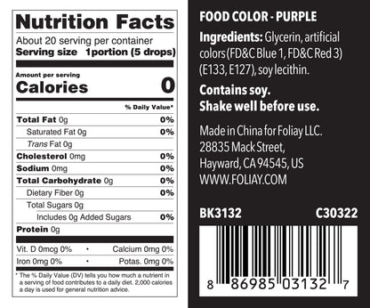 Oil Based Food Color Purple 1.22oz