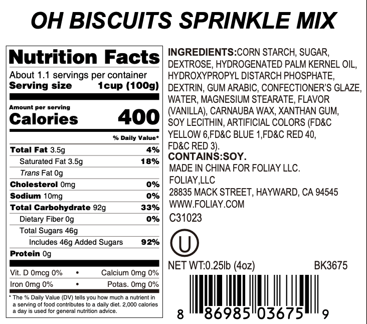 Oh Biscuit Sprinkle Mix