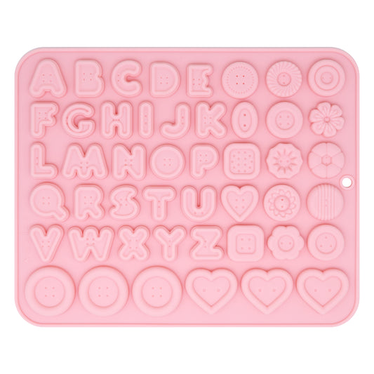 Button Letters Alphabet Silicone Mold