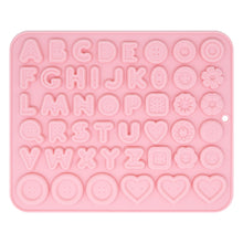 Load image into Gallery viewer, Button Letters Alphabet Silicone Mold
