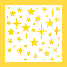 Load image into Gallery viewer, 5.9&quot; x 5.9&quot; Retro Stars Cookie Stencil
